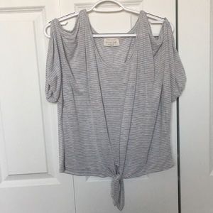 Women’s Anthropologie Lavender Field cutout top